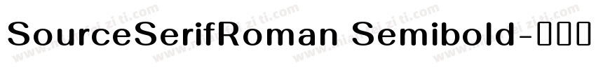 SourceSerifRoman Semibold字体转换